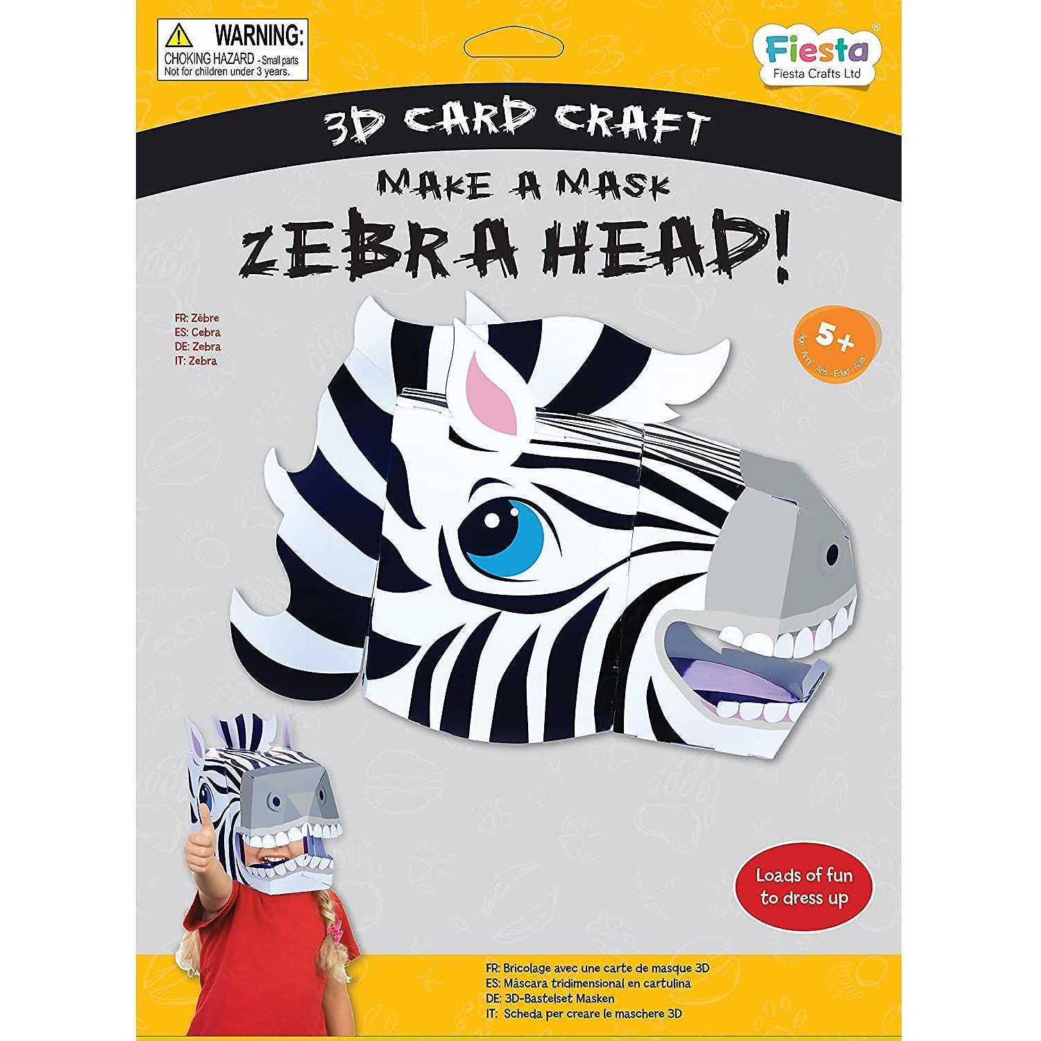 Masca 3D Zebra Fiesta Crafts FCT-3053