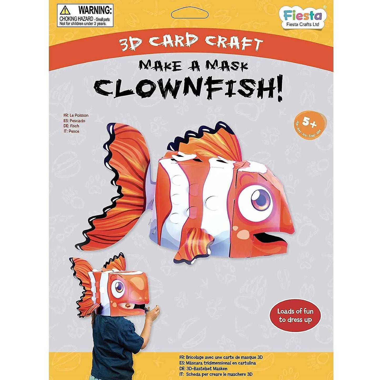 Masca 3D Peste Clovn Fiesta Crafts FCT-3054