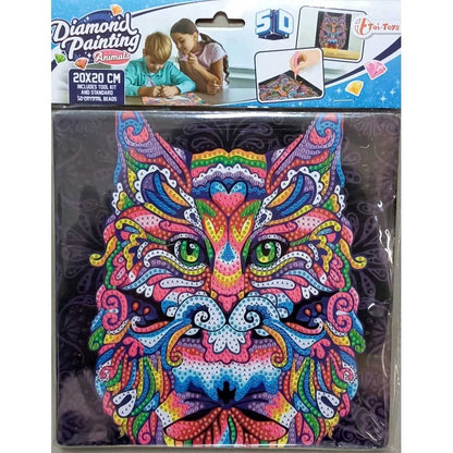 Set creativ cu diamante rotunde Diamond Painting Extra Shiny Animal 20x20 cm Toi-Toys TT47169Z