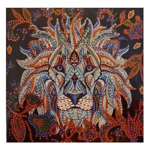 Set creativ cu diamante rotunde Diamond Painting Extra Shiny Animal 20x20 cm Toi-Toys TT47169Z