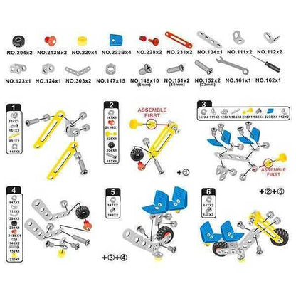 Set de Constructie Metalic Vehicule Metal 3D Toi-Toys TT43212Z