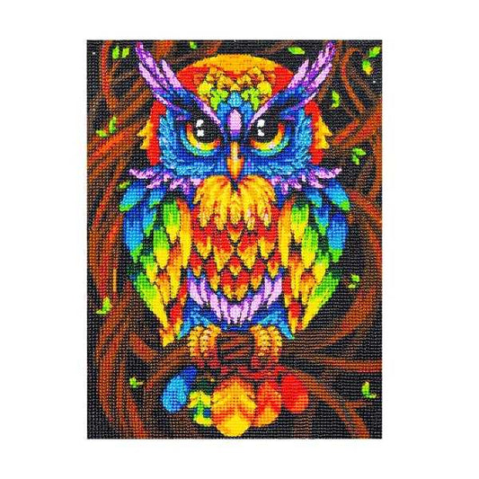 Set creativ cu diamante rotunde Diamond Painting 40x30 cm Bufnita Iso Trade MY17878