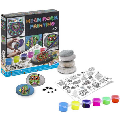 Set pictura pe pietre Neon 19 piese Grafix GR200052