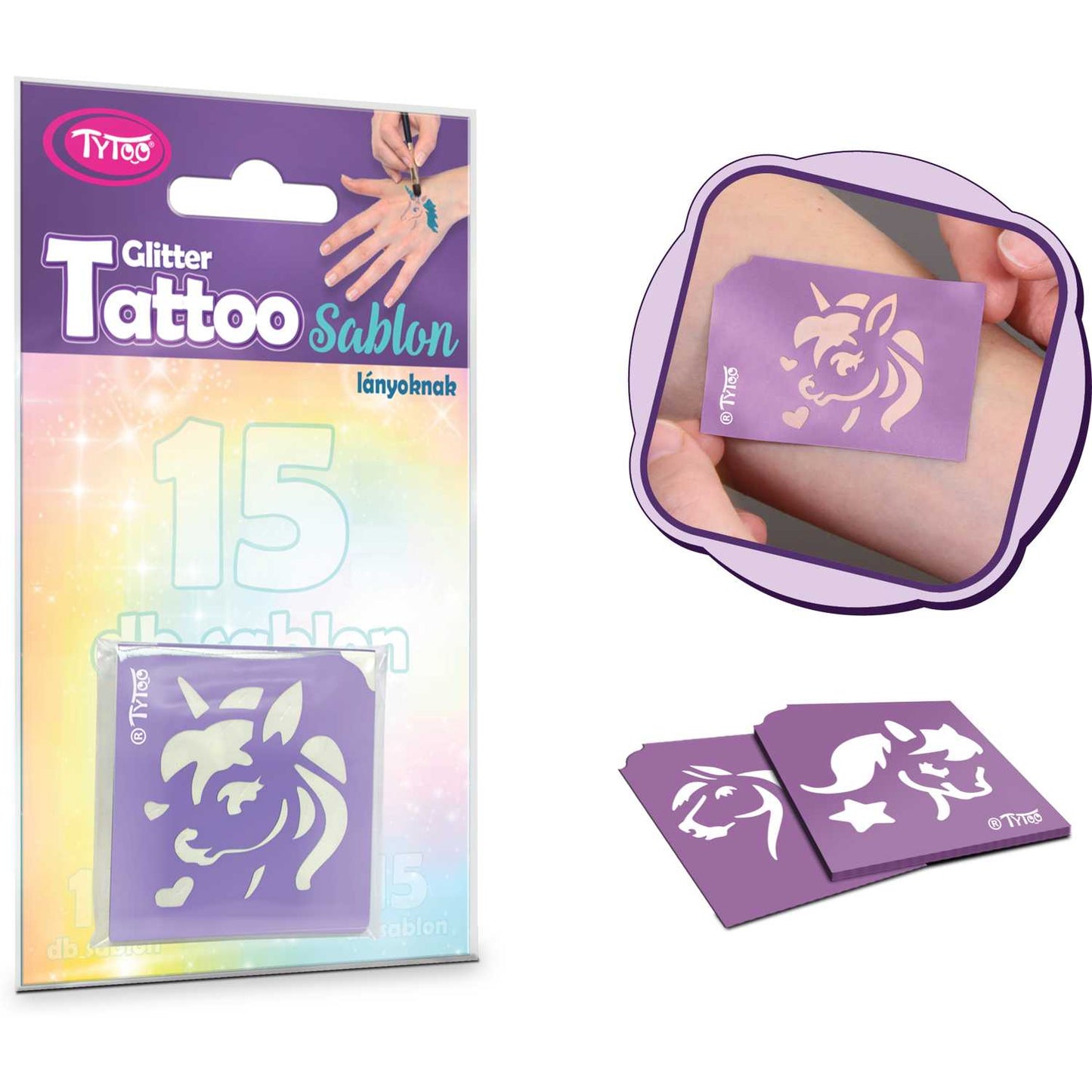 Set 15 sabloane pentru tatuaje temporare Tytoo KKCST4530033