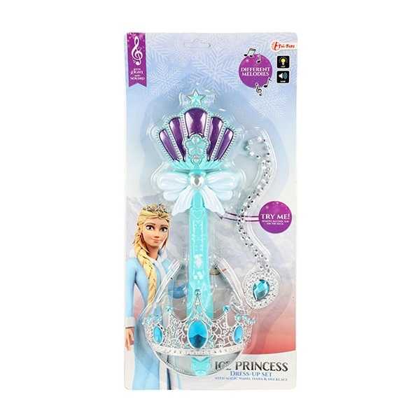 Set Bagheta magica cu sunete si lumini, diadema si colier Toi-Toys TT12545A