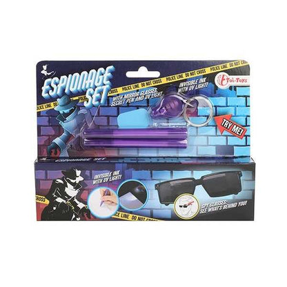 Set spionaj format din ochelari spion, 2 pixuri invizibile si lanterna UV Toi-Toys TT35137A