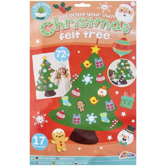 Brad de Craciun din Fetru cu 17 decoratiuni Grafix GR800022