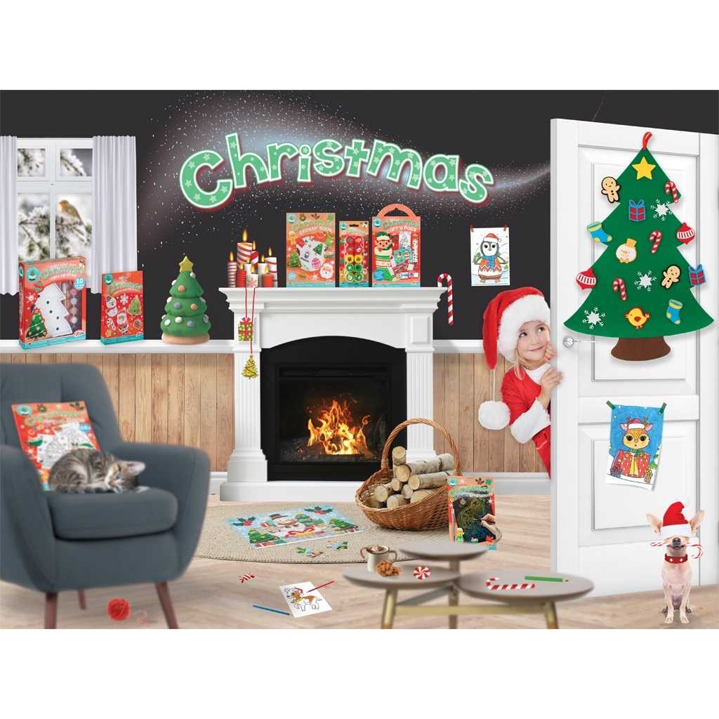 Brad de Craciun din Fetru cu 17 decoratiuni Grafix GR800022