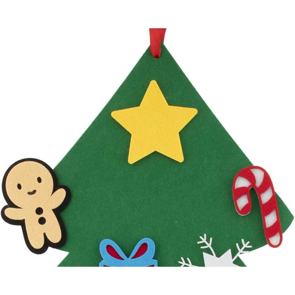 Brad de Craciun din Fetru cu 17 decoratiuni Grafix GR800022