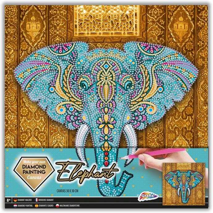 Set creativ cu diamante rotunde pe panza Diamond Painting 30x30 cm Grafix GR260011