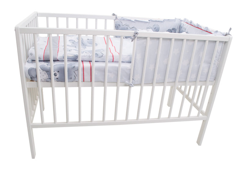 Lenjerie MyKids Teddy Hug Gri M1 4 Piese 120x60