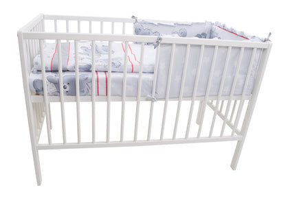 Lenjerie MyKids Teddy Hug Gri M1 4 Piese 120x60