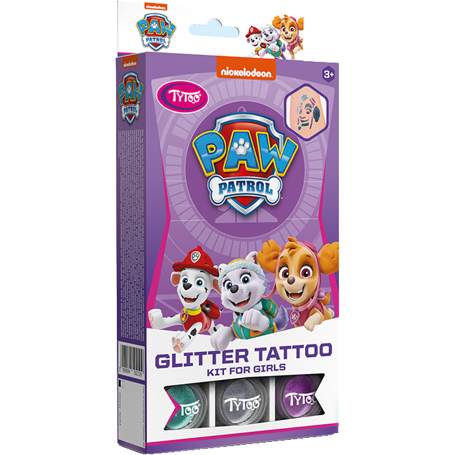 Set tatuaje temporare cu sclipici Paw Patrol Tytoo KKCTT2310026