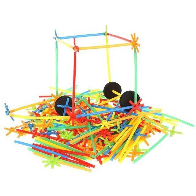 Set de construit cu paie 238 piese Iso Trade MY17971