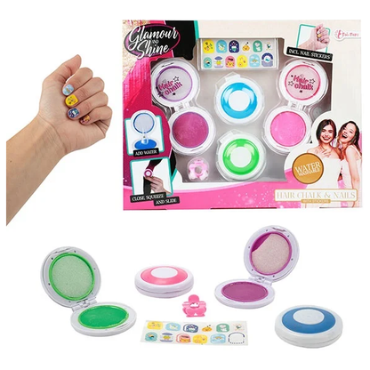 Set creta par 4 culori cu suport inclus Glamour Shine Toi-Toys TT45745A