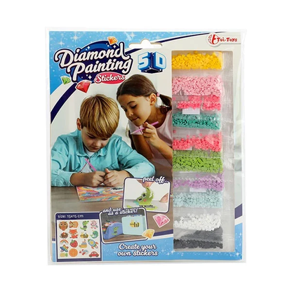Set creativ stickere cu diamante patrate Diamond Painting Toi-Toys TT47166Z