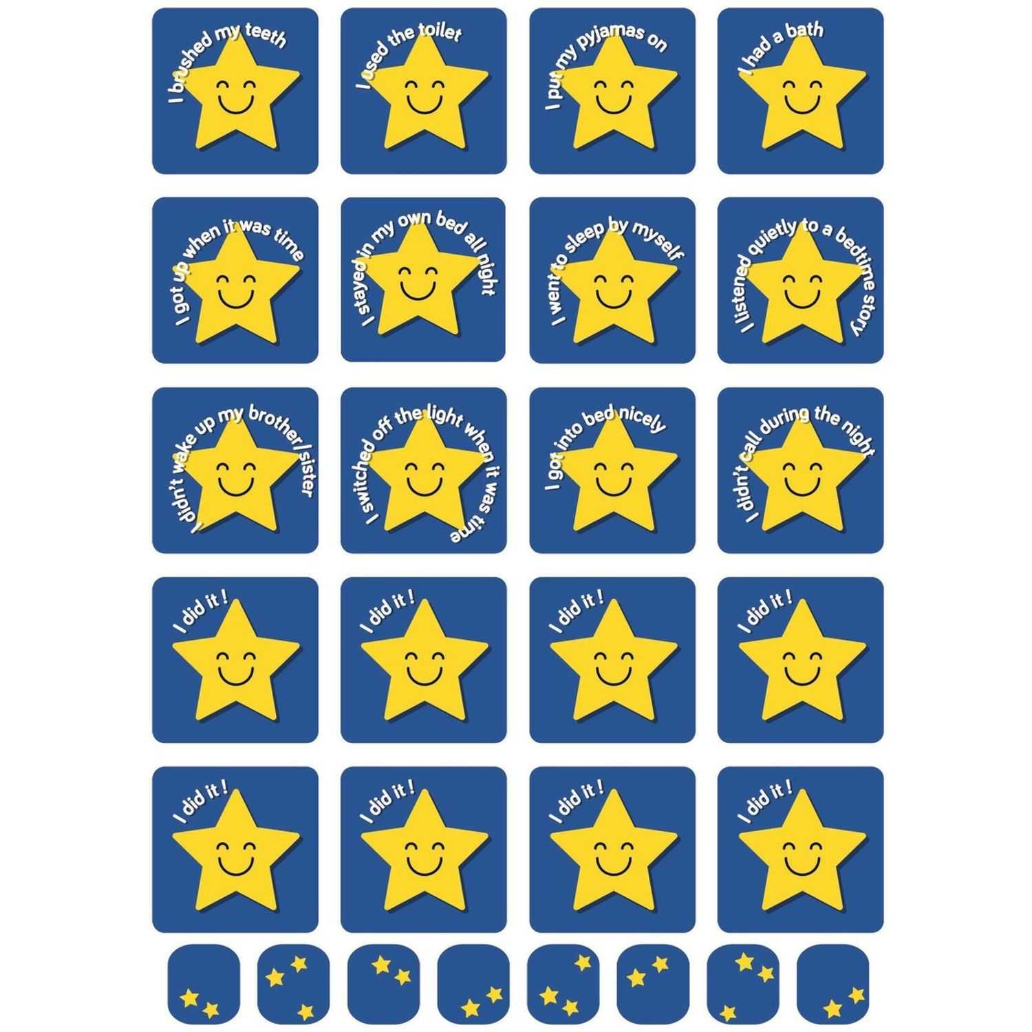 Grafic magnetic de recompense cu stelute Rutina de seara Fiesta Crafts FCT-2915