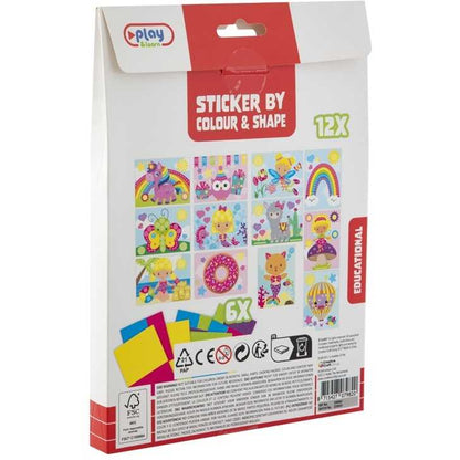 Set creativ cu stickere pe culori si forme Grafix GR100062