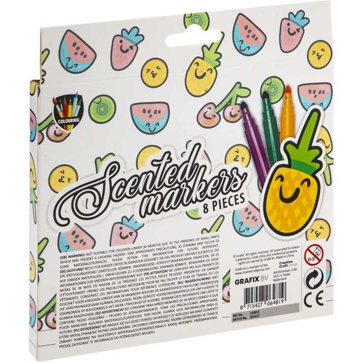 Set 8 markere parfumate Grafix GR150015