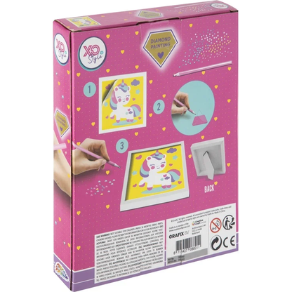 Set creativ cu diamante rotunde cu Rama Inclusa Diamond Painting 15x15 cm Grafix GR260002