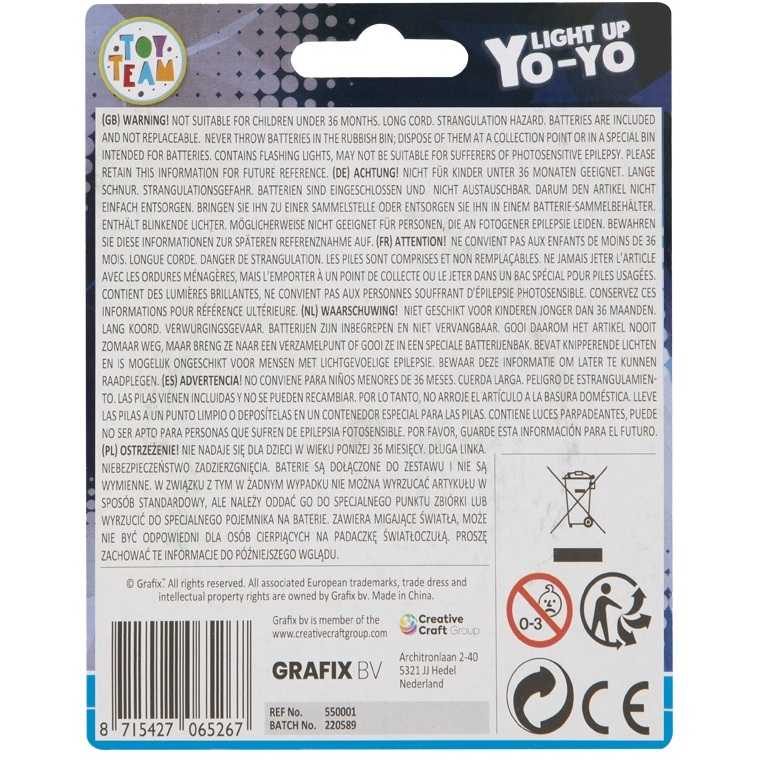 Yo-Yo cu lumini diametru 6.2 cm Grafix GR550001