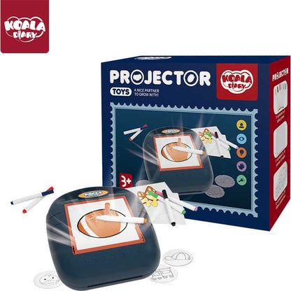 Proiector desen cu 20 sabloane si 6 carioci 22.5 x 18 x 6 cm Koala Diary KD80309