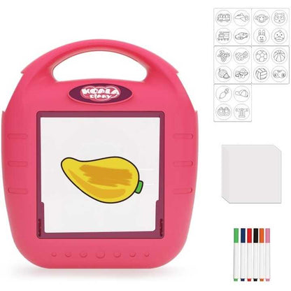 Proiector desen cu 20 sabloane si 6 carioci 22.5 x 18 x 6 cm Koala Diary KD80309