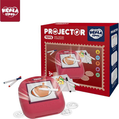 Proiector desen cu 20 sabloane si 6 carioci 22.5 x 18 x 6 cm Koala Diary KD80309