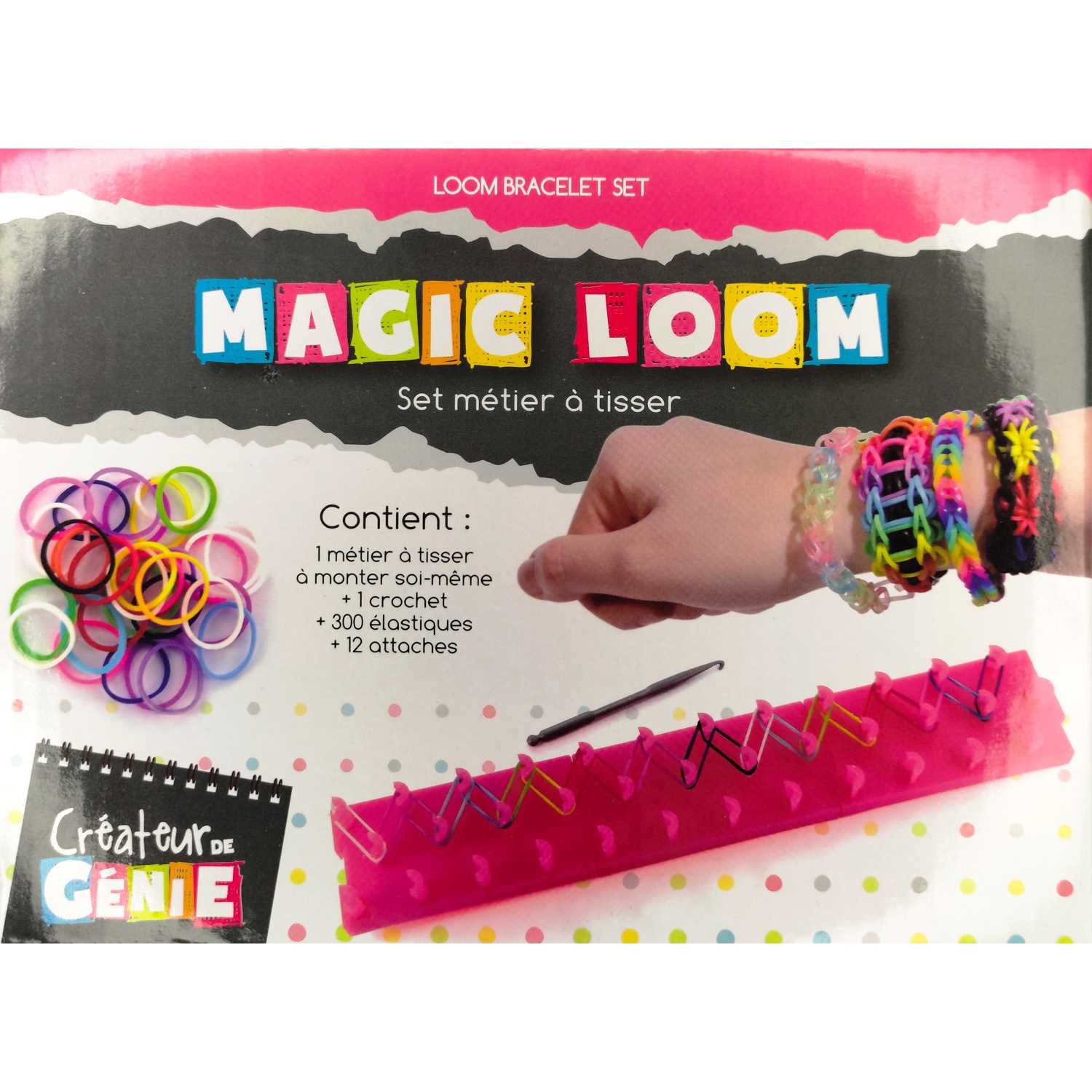 Set creativ elastice Magic Loom, un suport si accesorii incluse, 314 piese CMP CMPEC3253