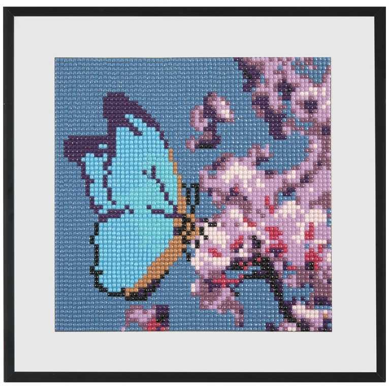 Set creativ cu diamante rotunde Fluture Diamond Painting 20x20 cm Grafix GRCR2097-23GE1
