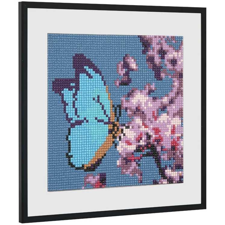 Set creativ cu diamante rotunde Fluture Diamond Painting 20x20 cm Grafix GRCR2097-23GE1