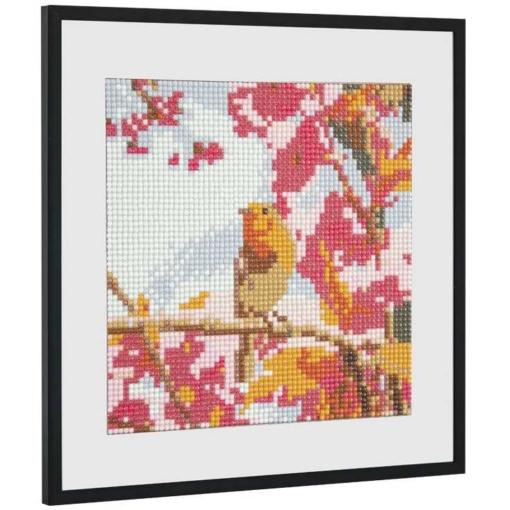 Set creativ cu diamante rotunde Pasare Diamond Painting 20x20 cm Grafix GRCR2097-23GE2