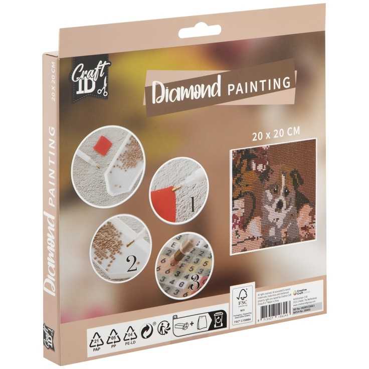 Set creativ cu diamante rotunde Catel Diamond Painting 20x20 cm Grafix GRCR2097-23GE3