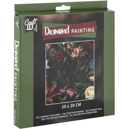 Set creativ cu diamante rotunde Flori Diamond Painting 20x20 cm Grafix GRCR2097-23GE4