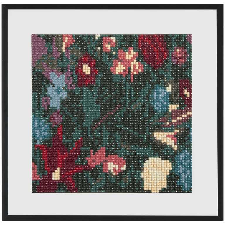 Set creativ cu diamante rotunde Flori Diamond Painting 20x20 cm Grafix GRCR2097-23GE4