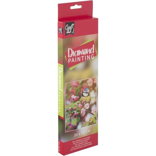 Set creativ cu diamante rotunde Pasare Diamond Painting 30x30 cm Grafix GRCR2098-23GE1
