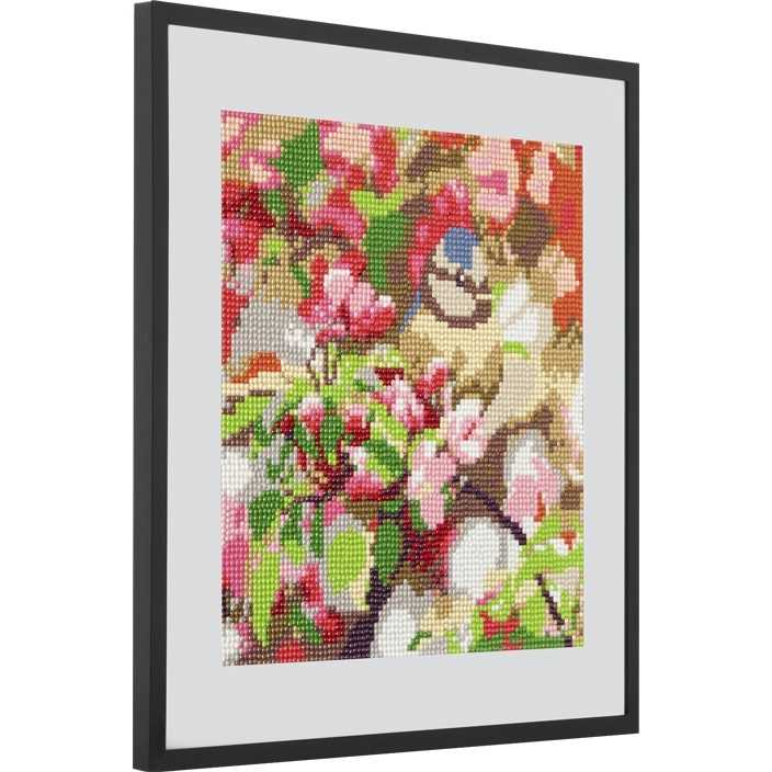 Set creativ cu diamante rotunde Pasare Diamond Painting 30x30 cm Grafix GRCR2098-23GE1