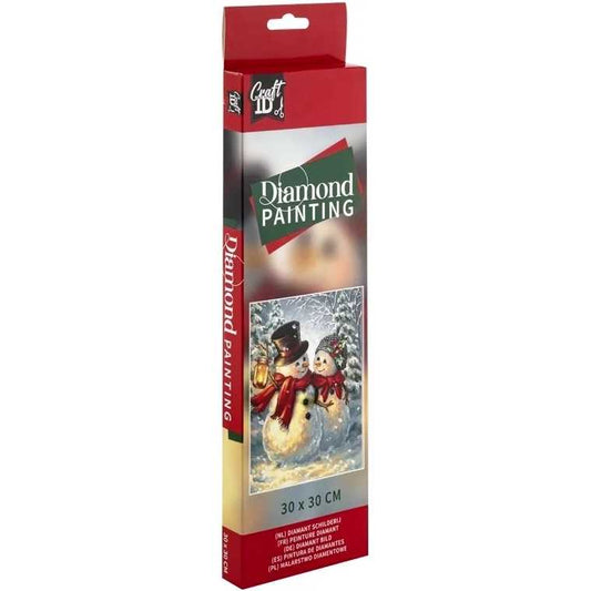 Set creativ cu diamante rotunde Om Zapada Craciun Diamond Painting 30x30 cm Grafix GRCR8008-GE