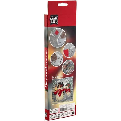 Set creativ cu diamante rotunde Om Zapada Craciun Diamond Painting 30x30 cm Grafix GRCR8008-GE