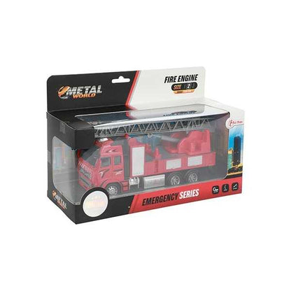 Camion de pompieri metalic la scara 1:38, 25 cm Toi-Toys TT24588A