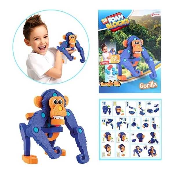 Puzzle 3D Spuma Maimutica 52 piese Toi-Toys TT43543A