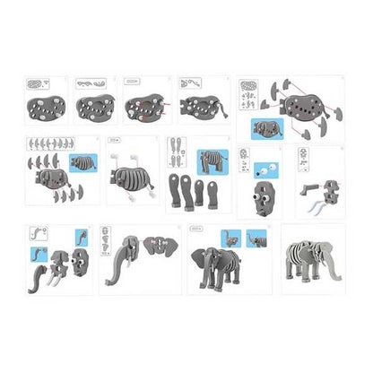 Puzzle 3D Spuma Elefant 75 piese Toi-Toys TT43545A