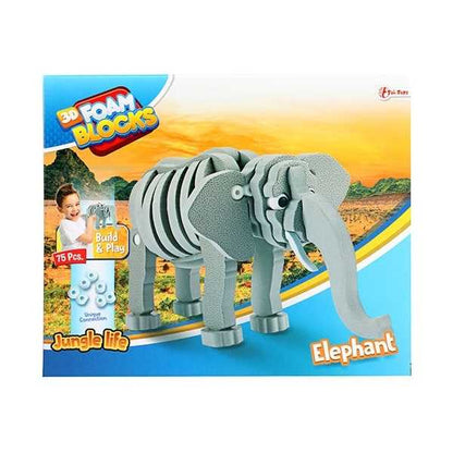 Puzzle 3D Spuma Elefant 75 piese Toi-Toys TT43545A