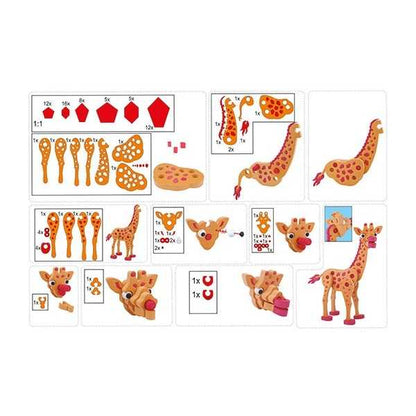 Puzzle 3D Spuma Girafa 104 piese Toi-Toys TT43547A