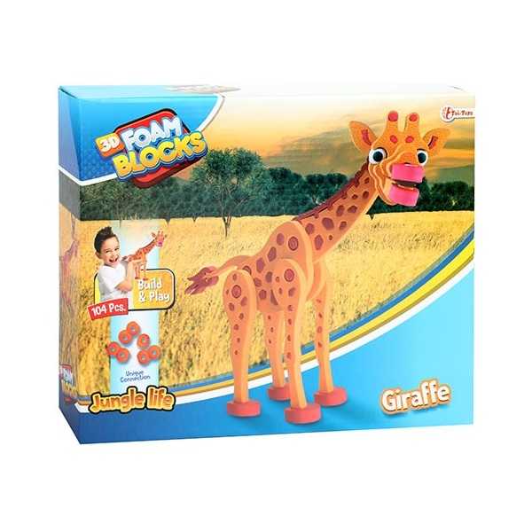 Puzzle 3D Spuma Girafa 104 piese Toi-Toys TT43547A