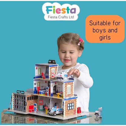 Set constructie puzzle 3D -  Statie de politie Fiesta Crafts FCT-3058