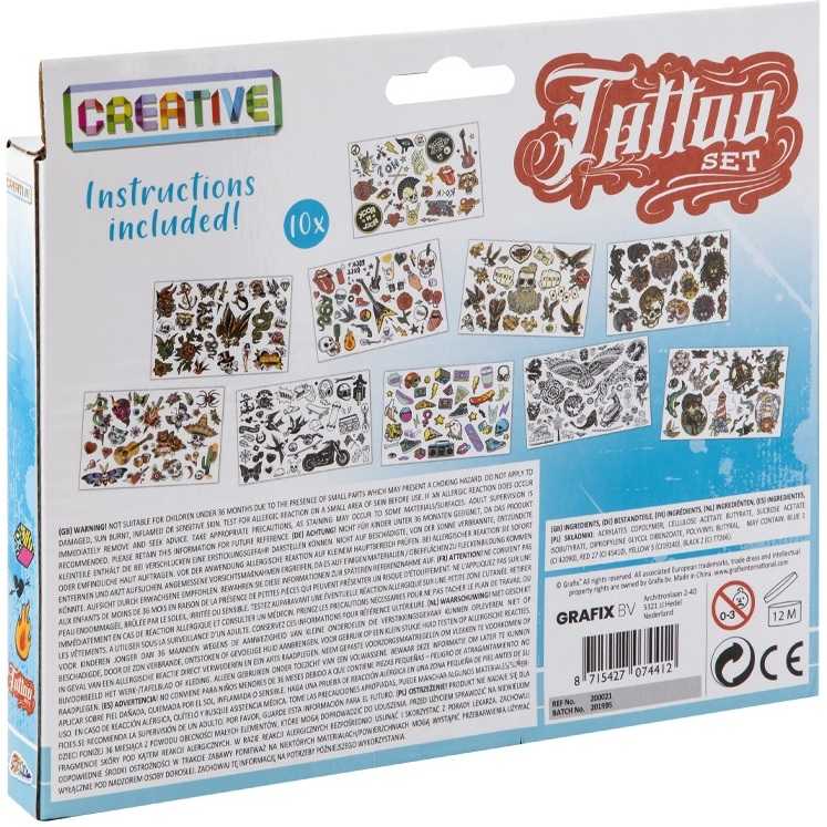 Set cu 10 coli tatuaje Grafix GR200021