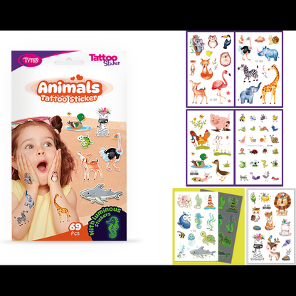 Set 69 tatuaje temporare tip autocolante Animale Tytoo KOPXX1800011