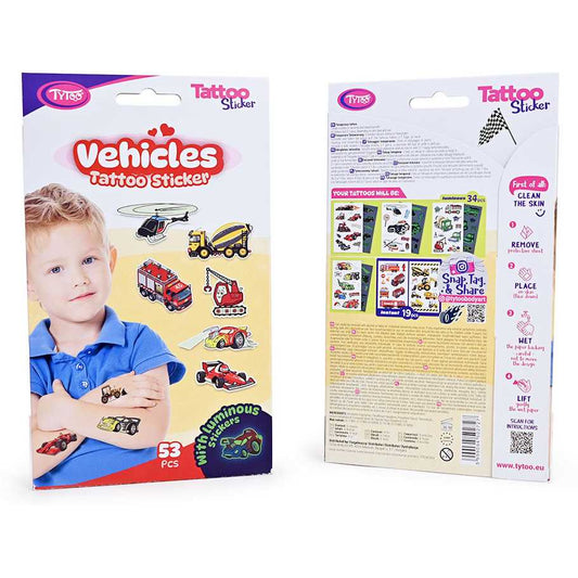 Set 53 tatuaje temporare tip autocolante Masini Tytoo KOPXX1800014