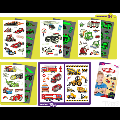 Set 53 tatuaje temporare tip autocolante Masini Tytoo KOPXX1800014